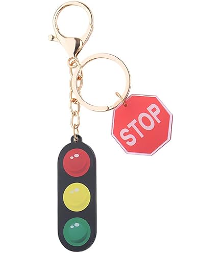 Amazon.com: Reizteko Creative Traffic Lights Key Ring Chain